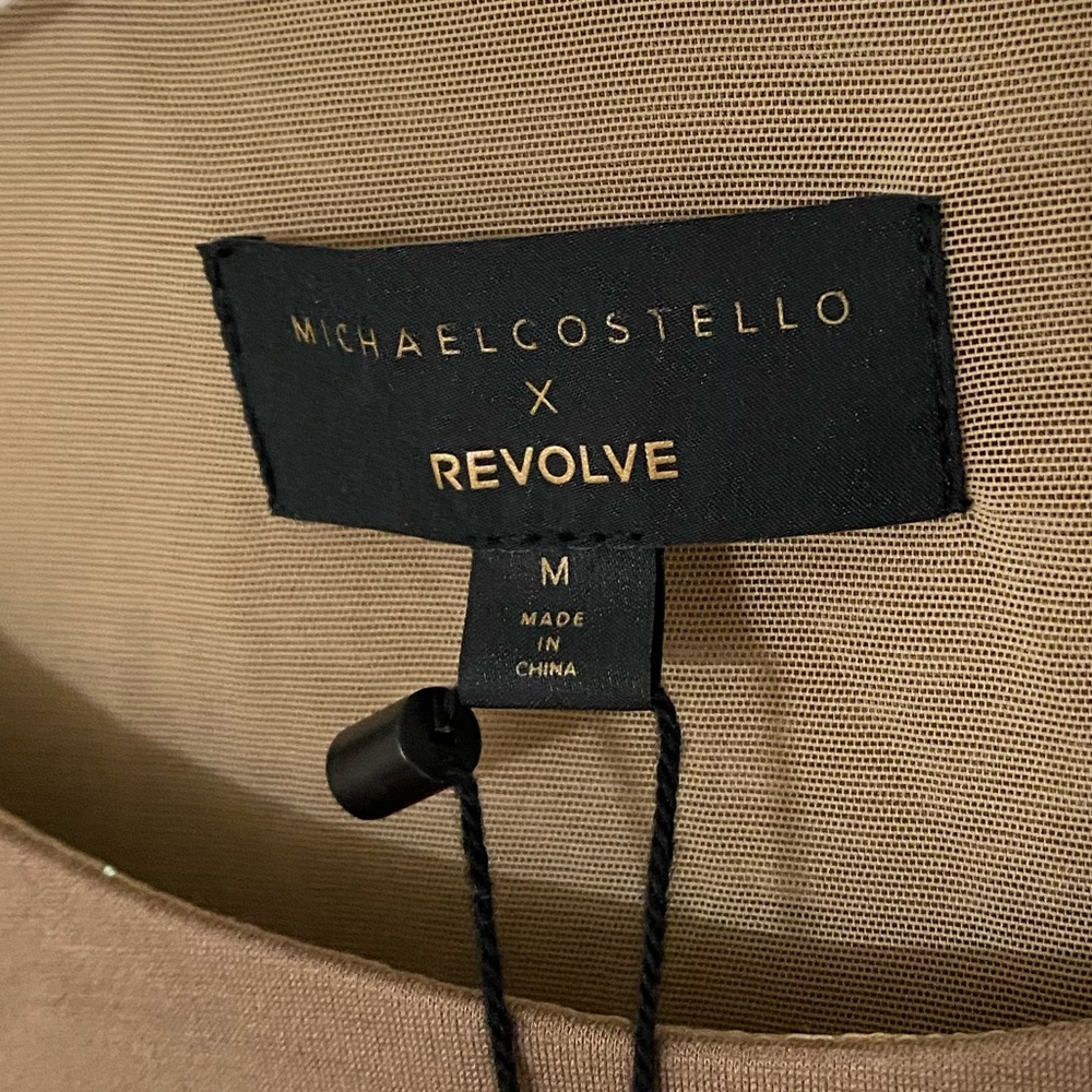 NWT MICHEAL COSTELLO X REVOLVE Ellis Taupe Cropped Top M - Picture 7 of 12